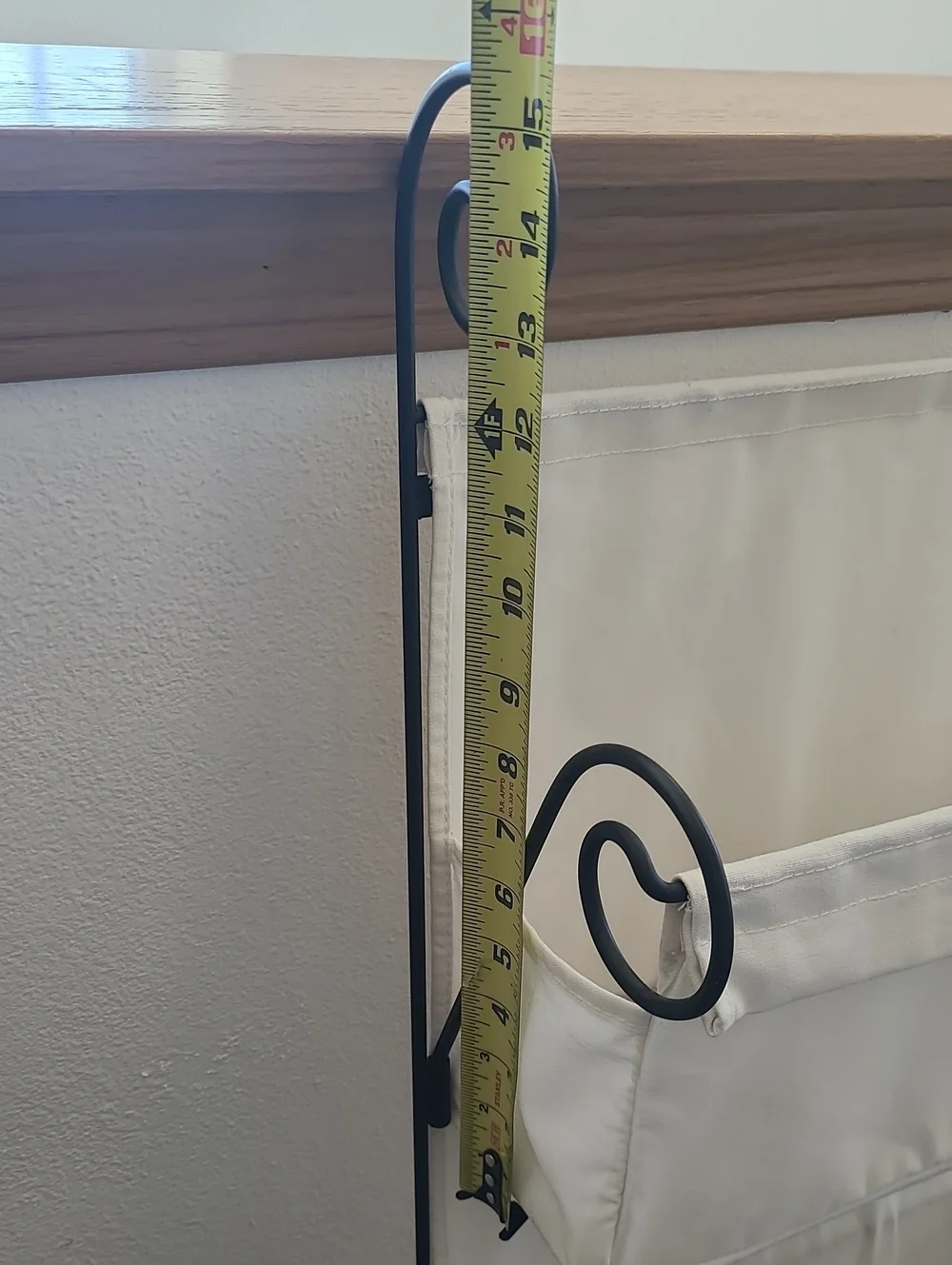 Vintage IKEA Canvas Hanging Storage Organizer in White
